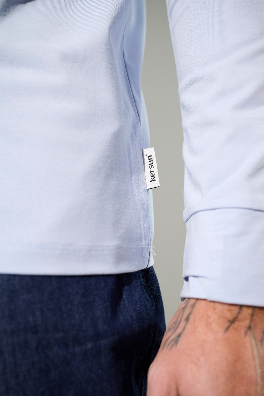 T-shirt anti-UV léger et respirant de la marque Ker Sun, manches longues pour homme, protection solaire UPF 50+.