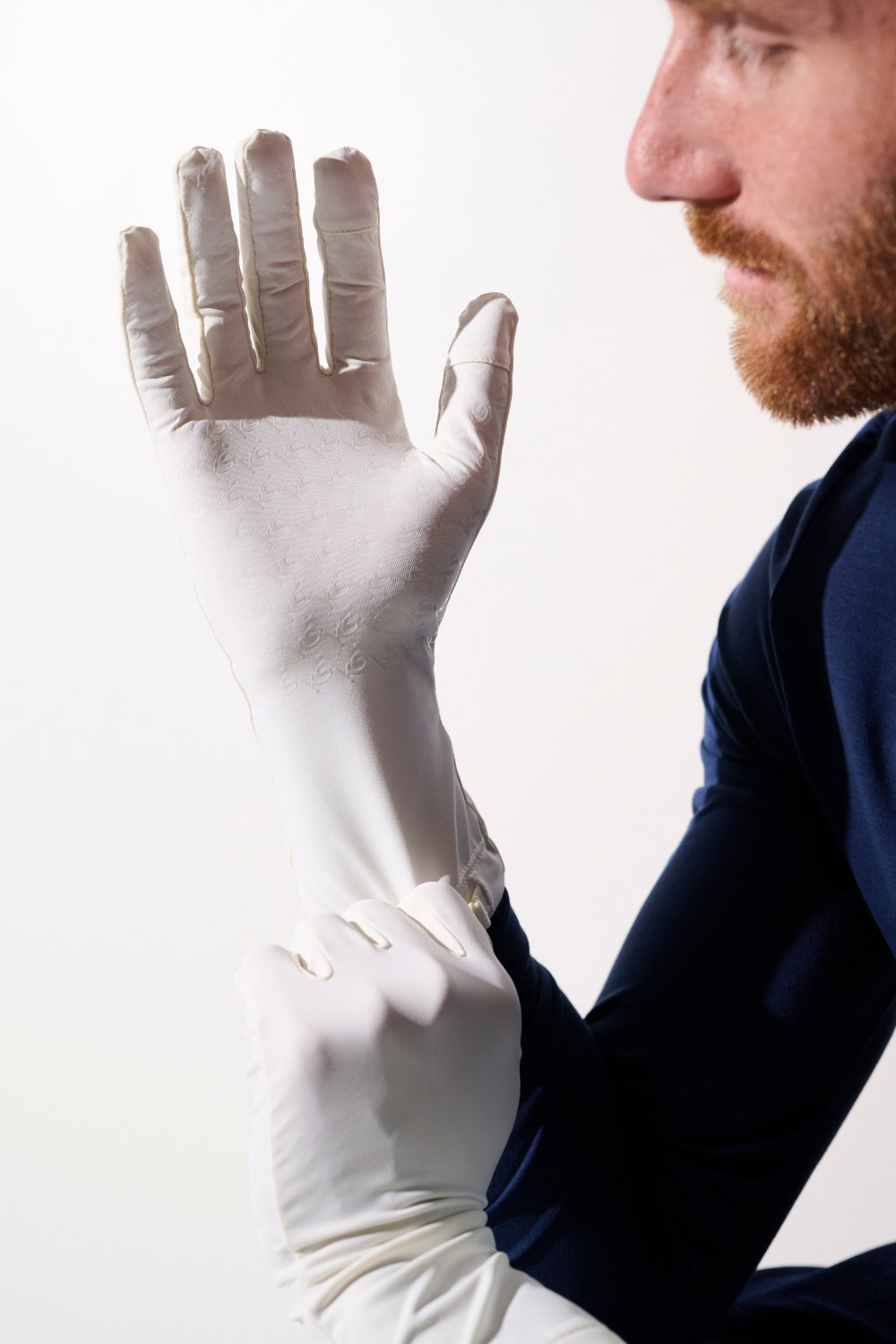 Gants anti-UV - Mojave blancs pour homme, offrant protection solaire UPF 50+ et confort pour activités extérieures.
