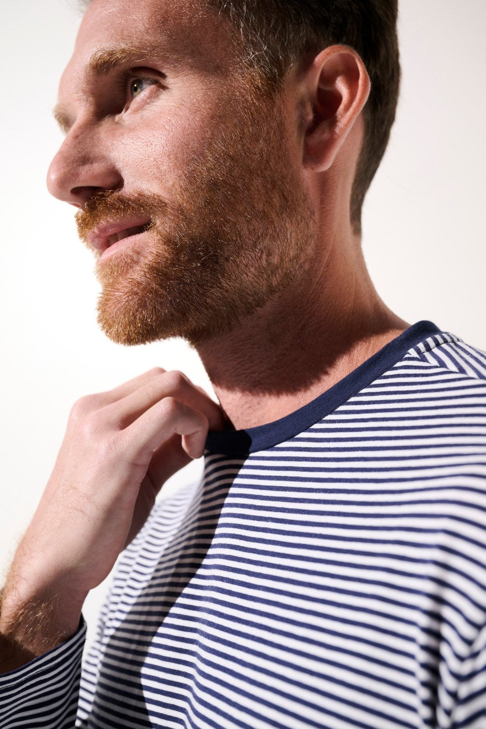 T-shirt anti-UV - La Rochelle rayé pour homme, manches longues, UPF 50+, parfait pour des activités en extérieur.