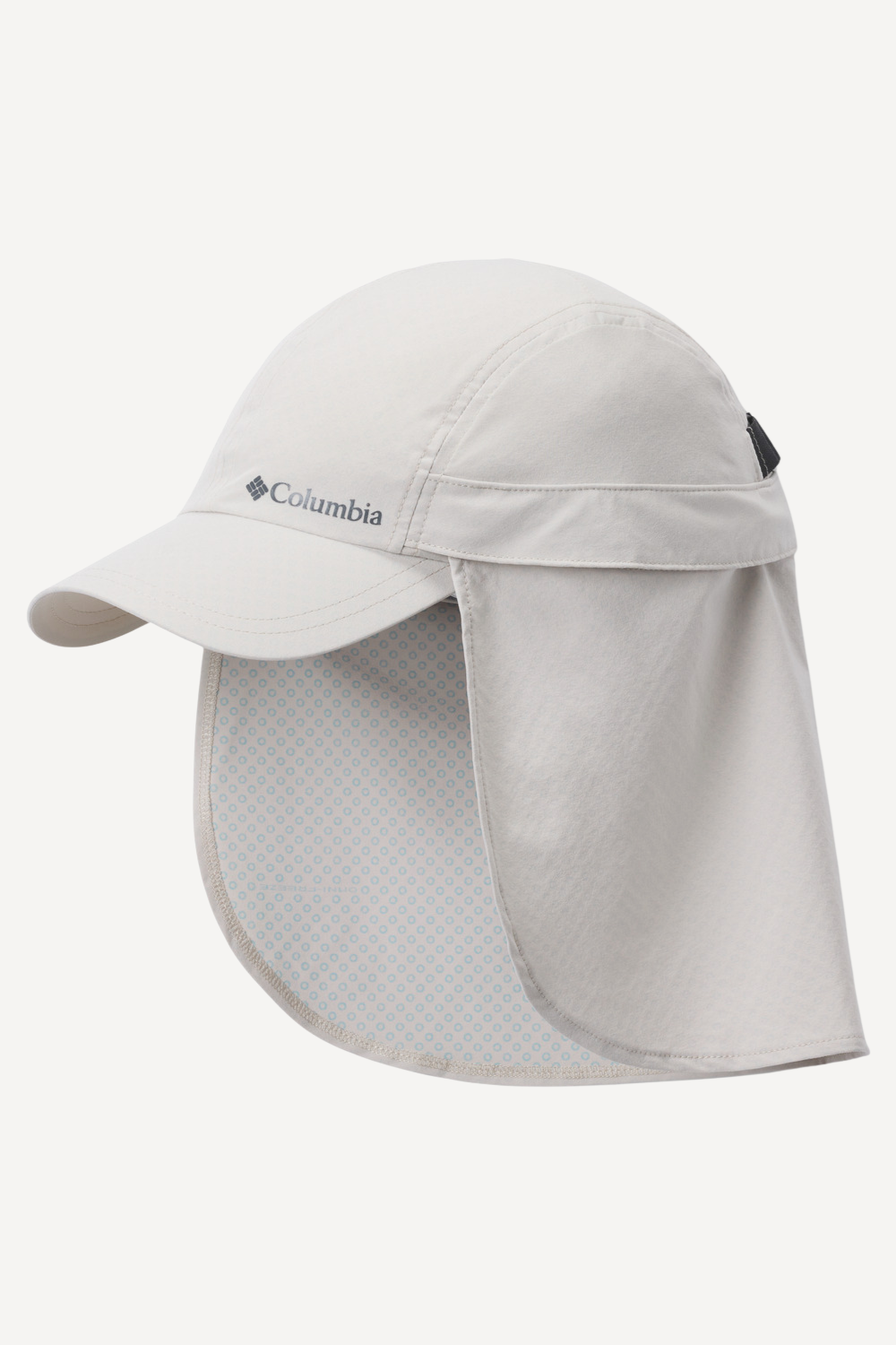 Casquette anti-UV blanche Columbia, protection solaire UPF 50+, légère et respirante pour activités en extérieur.