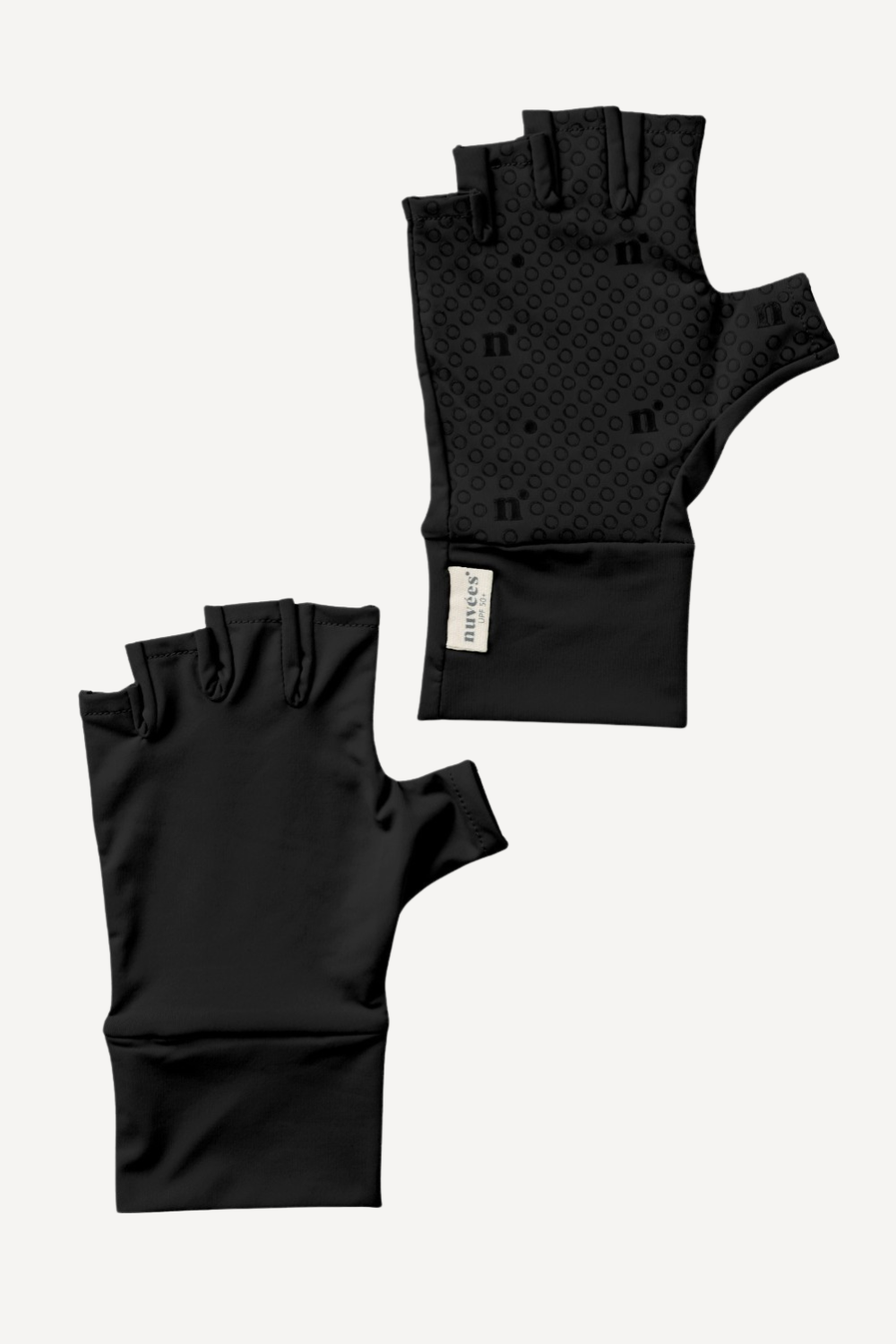 Mitaines anti-UV noires pour homme, légères et confortables, offrant une protection solaire UPF50+.