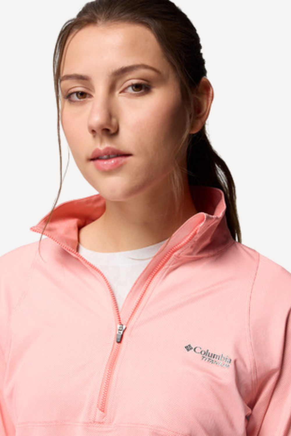 Haut anti-UV rose pour femme, léger et respirant, avec protection solaire UPF 50+ de Columbia.