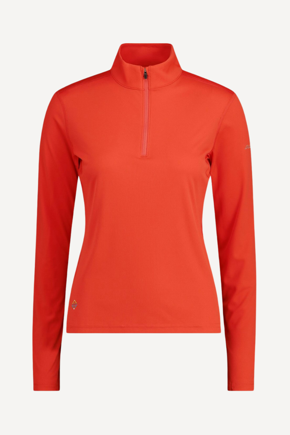 T-shirt anti-UV rouge pour femme, léger avec protection UPF50+, idéal pour activités en extérieur.