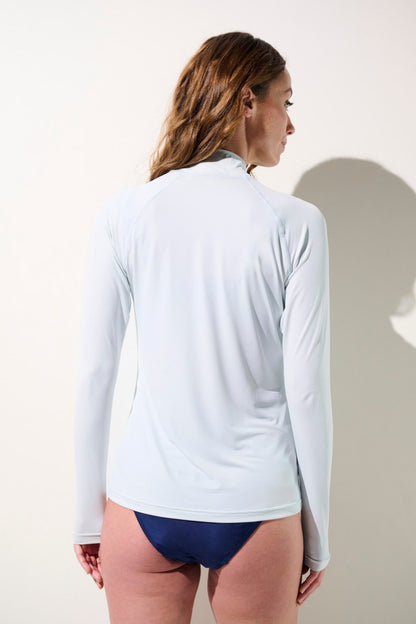 T-shirt de bain anti-UV - Malibu, femme en lycra léger, manches longues, protection solaire UPF 50+.