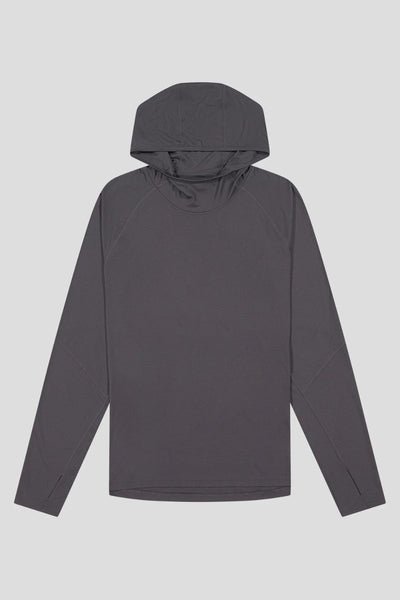 Sweat-shirt anti-UV - Sun Stopper gris à capuche, léger et respirant, UPF 50+ idéal pour la protection solaire.