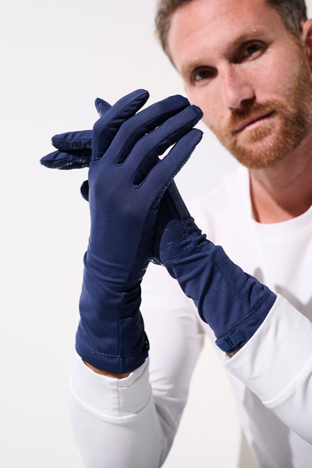 Gants anti-UV - Mojave pour homme, en bleu marine, légers et élégants, offrant une protection solaire UPF 50+.