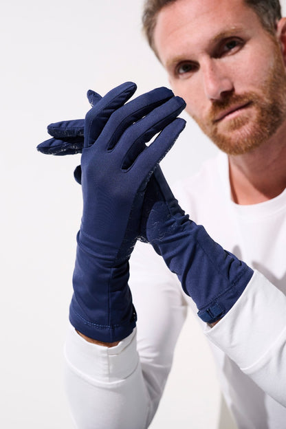 Gants anti-UV - Mojave pour homme, en bleu marine, légers et élégants, offrant une protection solaire UPF 50+.