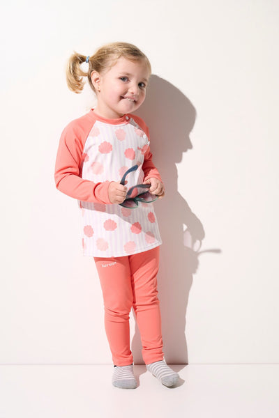 T-shirt de bain anti-UV - Samoa pour enfant, léger, manches longues, protection solaire UPF 50+ et design coloré.