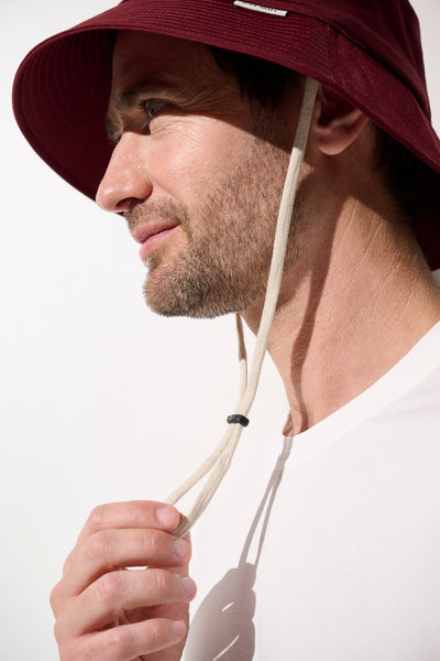 Bob anti-UV - Faro en rouge, léger, pour homme, offrant protection solaire UPF 50+.