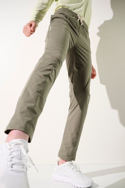 Pantalon anti-UV - Oasis gris olive, léger et respirant avec protection UPF 50+ pour enfants, parfait pour jouer au soleil.