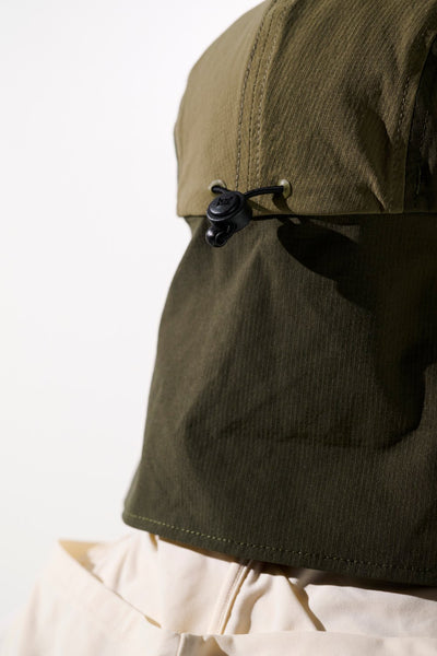 Casquette anti-UV Sequoia vert olive UPF 50+, idéale pour protection solaire lors d'activités de plein air.