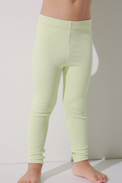 Legging de bain anti-UV - Samoa pour enfant, couleur vert clair, tissu léger UPF 50+ pour profiter du soleil.