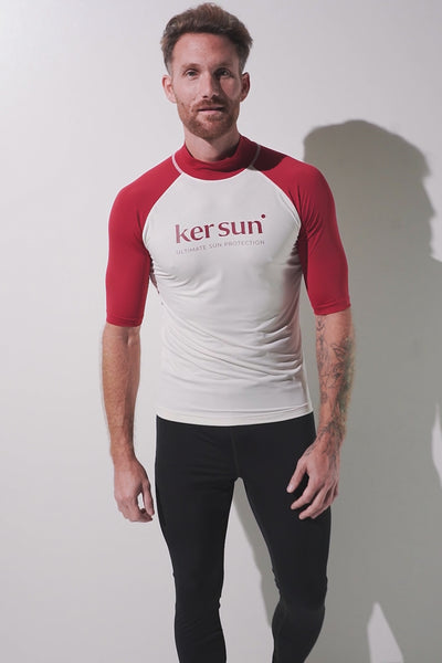 T-shirt de bain anti-UV - Malibu pour homme, léger, UPF 50+, parfait pour les activités aquatiques.