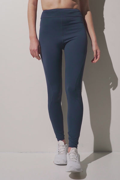 Legging anti-UV - Boston bleu marine pour femme, léger et confortable, idéal pour le sport avec protection UPF 50+.